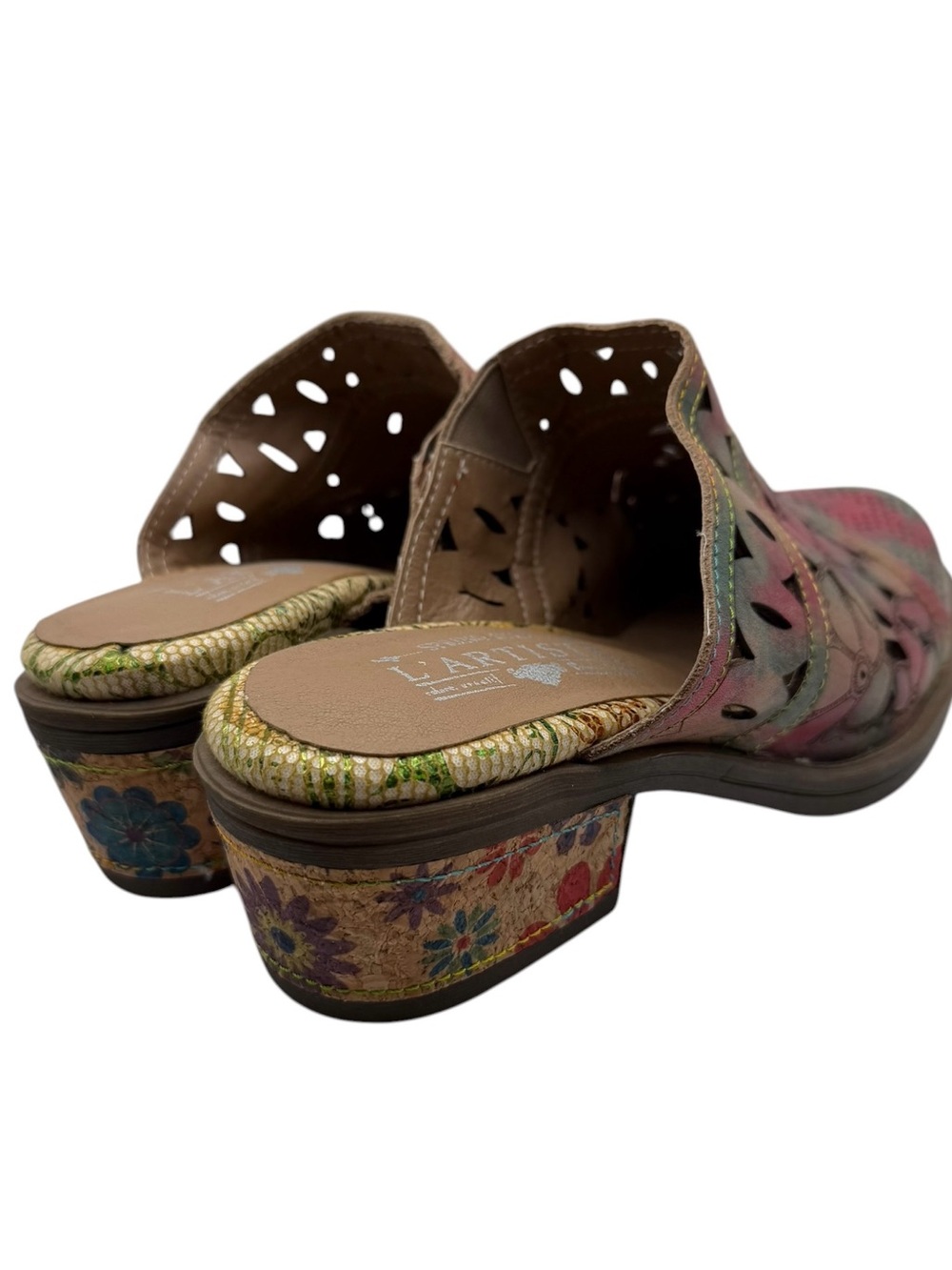 L'ARTISTE by Spring Step Rosalinda Leather Mules Size EU: 35 US: 5 Boho Style - Picture 4 of 15